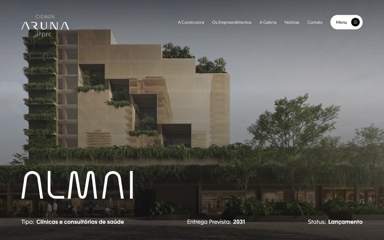 Cidade Aruna: Property page: specifications, amenities, construction progress and contact