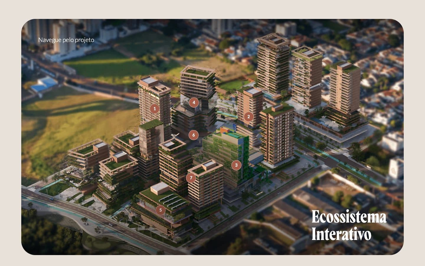 Cidade Aruna: Homepage: interactive map of the city