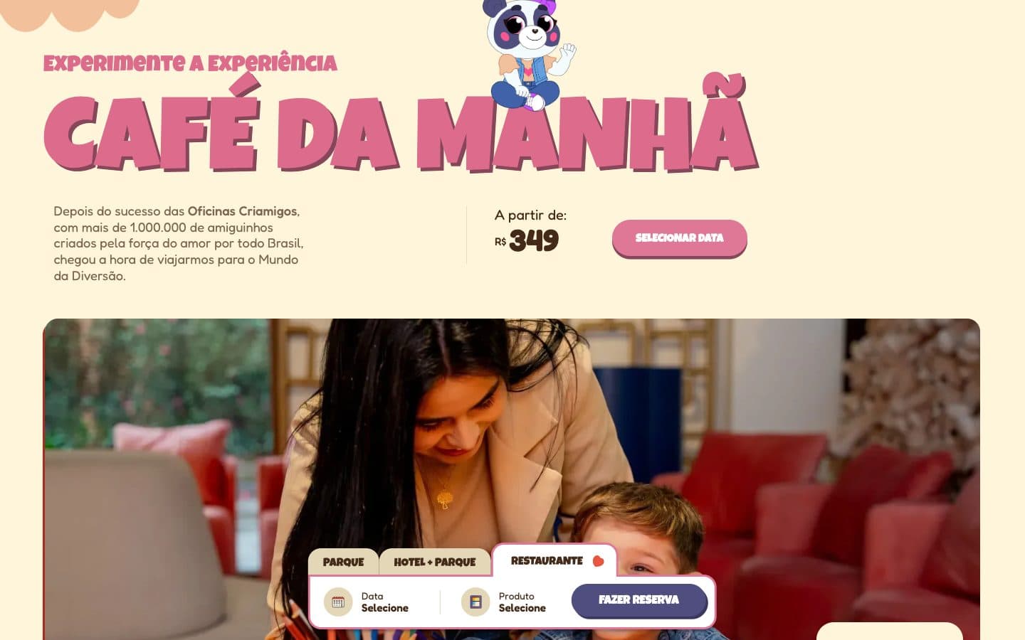 Mundo Criamigos: Restaurant page: breakfast
