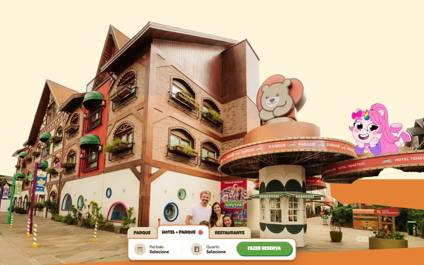 Mundo Criamigos: Hotel page: the building