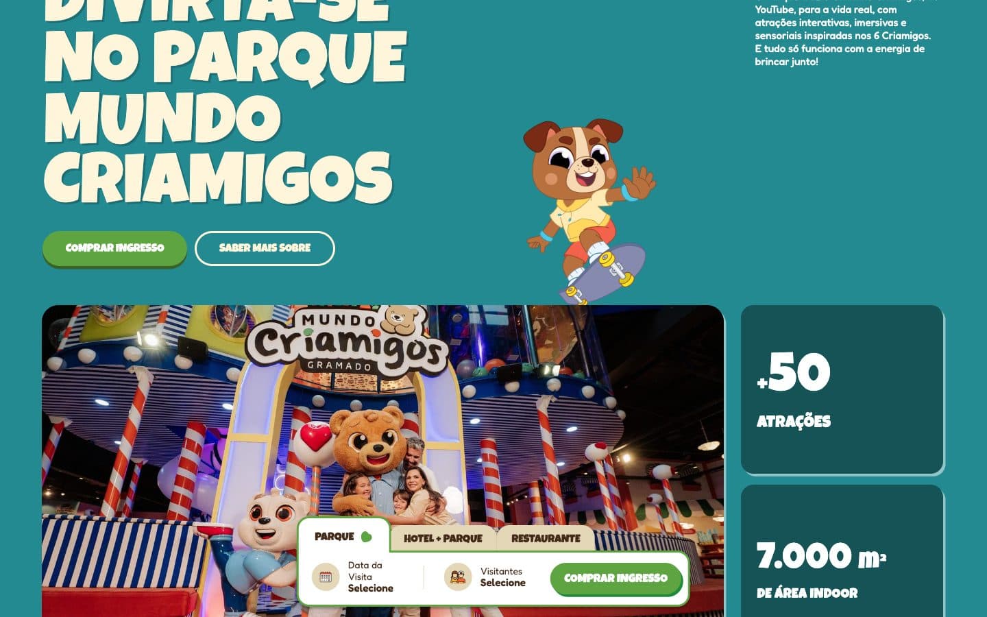 Mundo Criamigos: Homepage: park highlights