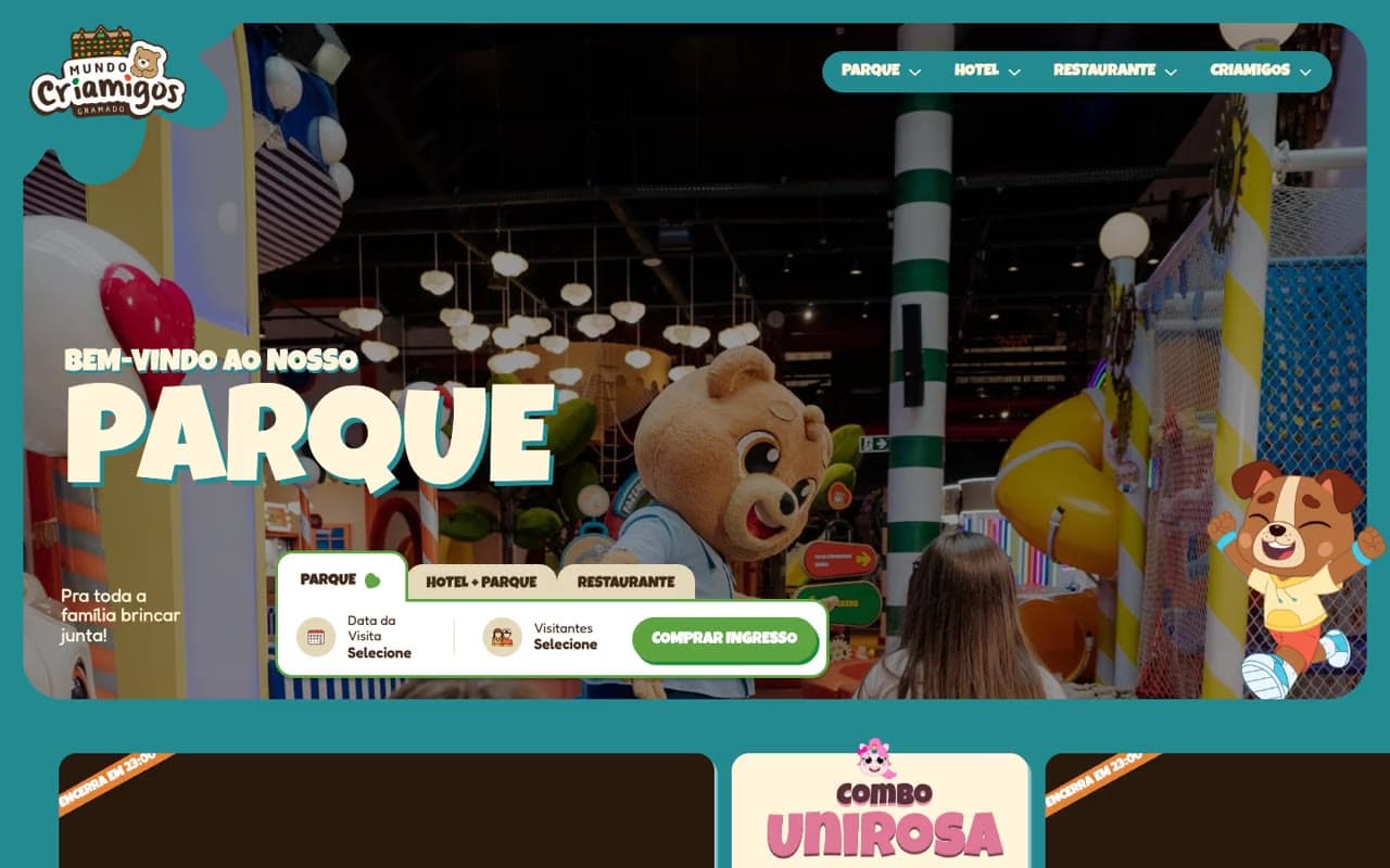 Mundo Criamigos: Theme park page