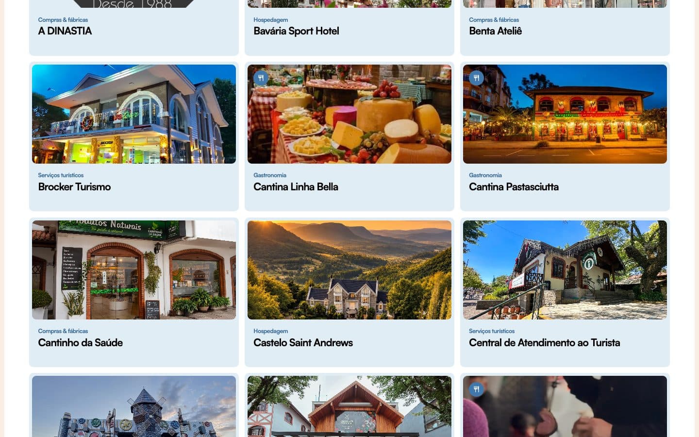 Visit Gramado: Places registered through the attraction system